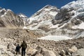 Trekkers Going to Everest Base Camp Royalty Free Stock Photo