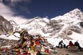 Hikers having rest in Everest base camp