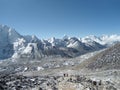 Trekkers looking to a beautiful scenery in Everest Base Camp Trek