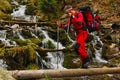 Trekking in carpathians mountains