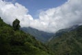 The mountains fields in Annapurna Circuit Royalty Free Stock Photo