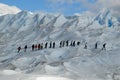 Trekking on a glacier