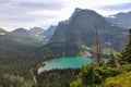 Trekking in Grinnel Lake Trail, Glacier National Park, Montana, Royalty Free Stock Photo