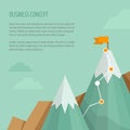 Trekking and hiking concept. Business concept. Vector illustration. Royalty Free Stock Photo