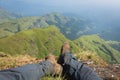 Trekking / Hiking at Kudremukh or Kudremukha national park in Chikmagalur, Karnataka, India.