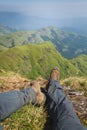 Trekking / Hiking at Kudremukh or Kudremukha national park in Chikmagalur, Karnataka, India.