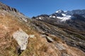 Trekking in the Italian Alps; it's autumn with no people around Royalty Free Stock Photo