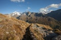 Trekking in the Italian Alps; it's autumn with no people around Royalty Free Stock Photo