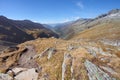 Trekking in the Italian Alps; it`s autumn with no people around Royalty Free Stock Photo