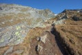 Trekking in the Italian Alps; it`s autumn with no people around Royalty Free Stock Photo