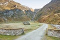 Trekking in the Italian Alps; it's autumn with no people around Royalty Free Stock Photo