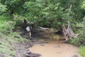 Trekking in the jungle during monsoon