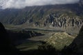 The mountains fields in Annapurna Circuit Royalty Free Stock Photo