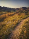 Trekking & mountain biking trail in Oman Muscat Royalty Free Stock Photo