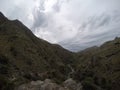 Trekking the Mountains in Capilla del Monte, CÃÂ³rdoba, Argentina at the Lake Los Alazanes Royalty Free Stock Photo