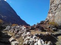 Trekking in the Indian Himalayan Mountains Royalty Free Stock Photo