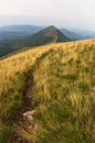 Trekking path from Trem peak to Falcon ridge at Suva Planina mountain