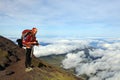 Trekking on Pico Volcano Royalty Free Stock Photo