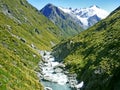 Trekking between Rees and Dart river in Mt. Aspiring national park, New Zealand