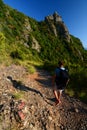 Trekking in Regional nature park. Portofino. Liguria. Italy