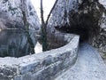 Trekking road at Matka Canyon in Skopje Royalty Free Stock Photo