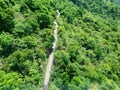 Trekking road to Lan Tau Island. Hong kong. Royalty Free Stock Photo