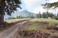 Trekking in the Rugova Valley, part of Kosovo's Accursed Mountains Royalty Free Stock Photo