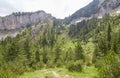 Trekking in the Rugova Valley, part of Kosovo's Accursed Mountains Royalty Free Stock Photo