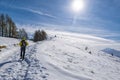 Trekking scene in the italian alps of Valsassina