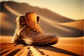 Trekking shoes with the Ukrainian flag. Military footwear