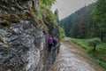 Trekking in the Slovak Paradise National Park Royalty Free Stock Photo