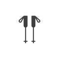 Trekking Sticks vector icon