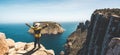 Trekking in Tasman Peninsula, Tasmania, Australia