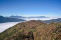 Trekking on the top of the LaoThan mountain Royalty Free Stock Photo