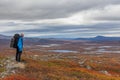 On a trekking tour in Lapland, Sarek, Sweden