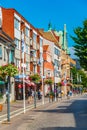 Trelleborg, Sweden, July 13, 2022: Commercial street in Trellebo