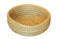 Trellis round basket on white background