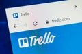 Trello.com Web Site. Selective focus.