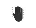 Trembling, hand, health icon. Vector illustration.