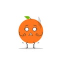 Trembling orange simple clean cartoon illustration