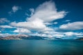 Tremendous view of the lake Hawea in New Zealand Royalty Free Stock Photo