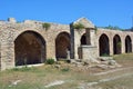Tremiti, Puglia, Italy -08/28/2020 -The ancient cloister and the well of the abbey of S. Maria al Mare at Tremiti Islands, small