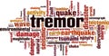 Tremor word cloud Royalty Free Stock Photo