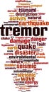Tremor word cloud Royalty Free Stock Photo