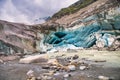 Tremors of a glacier in the swiss alps Royalty Free Stock Photo