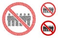 Tremulant Stop People Line Icon Mosaic
