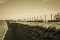 The Trench of death world war 1 belgium flanders fields Royalty Free Stock Photo