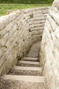 Trench of death world war 1 flanders fields belgium Royalty Free Stock Photo