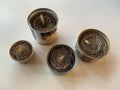 Cans for making candles. Trench military candles. Made by Ukrainian volunteers for soldiers serving on the front lines. Irpen,