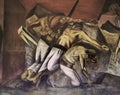 The Trench is a mural Mural painted By Jose Clemente Orozco Royalty Free Stock Photo